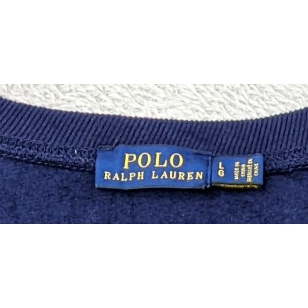 Polo Ralph Lauren Women's L Long Sleeve Pullover Sweatshirt Navy w/Gold Braids - Picture 4 of 11